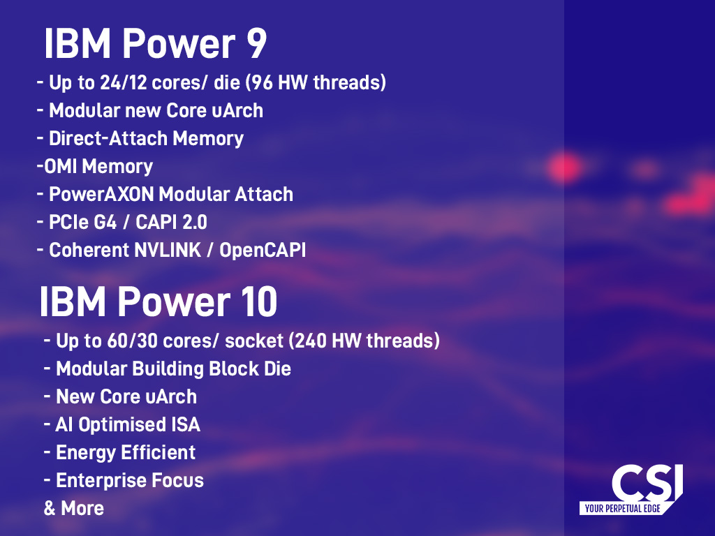 IBM Power 10 processor features 