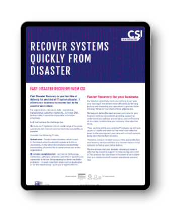 Faster recovery with DRaaS, explained by CSI