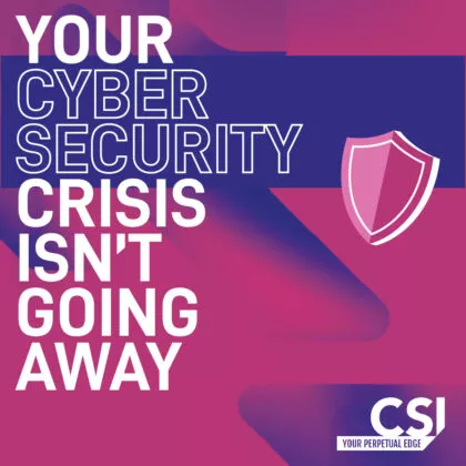 Your cyber security crisis isn't going away.