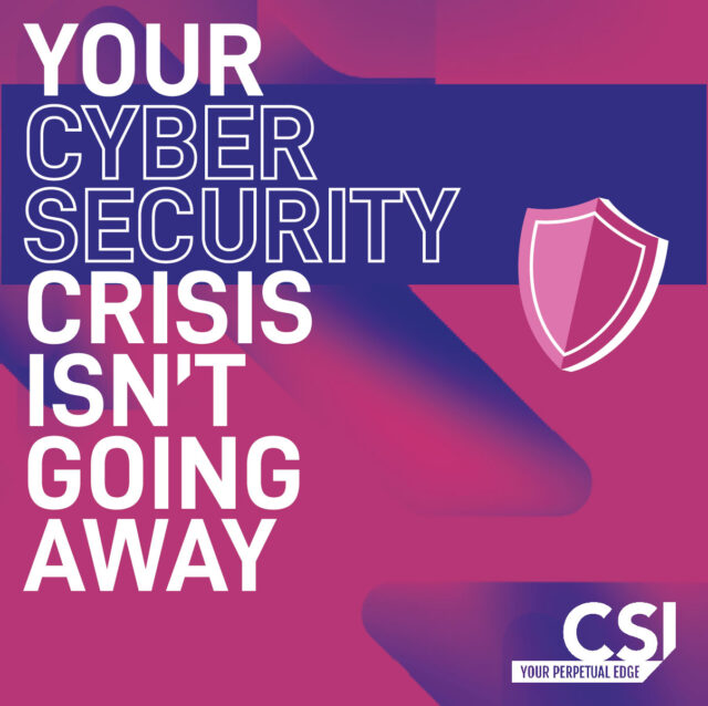 Your cyber security crisis isn't going away.